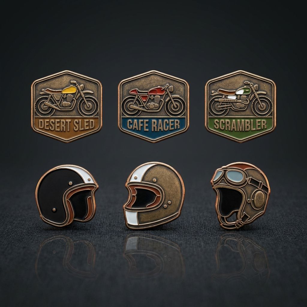 Retro Enamel Pin Set